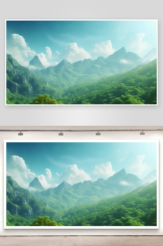 青山如画定格此刻美好