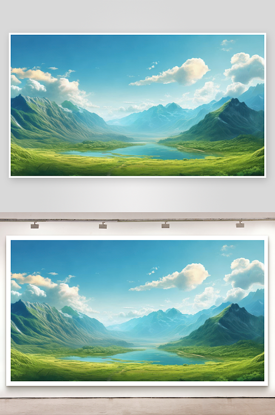 青山如画定格此刻美好图片