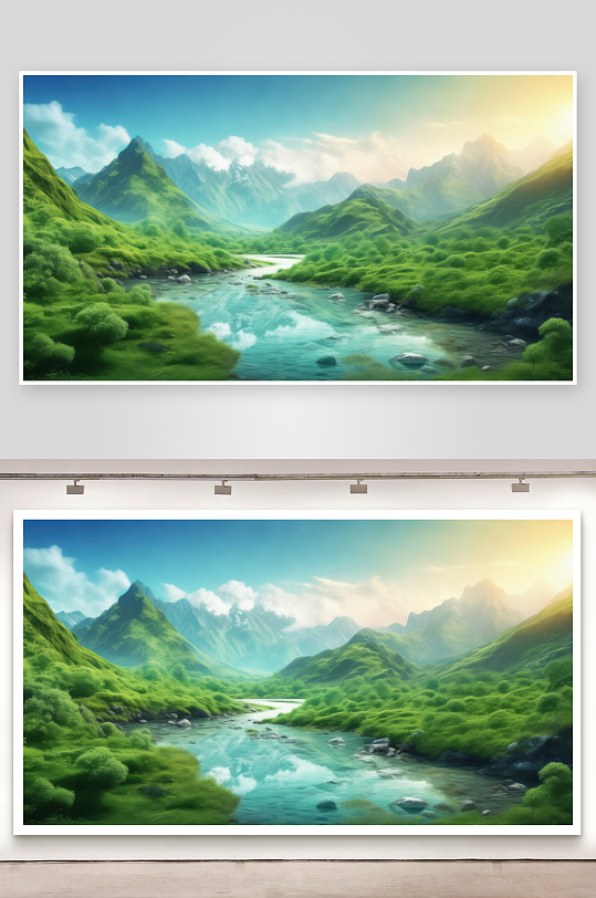 青山如画定格此刻美好背景图