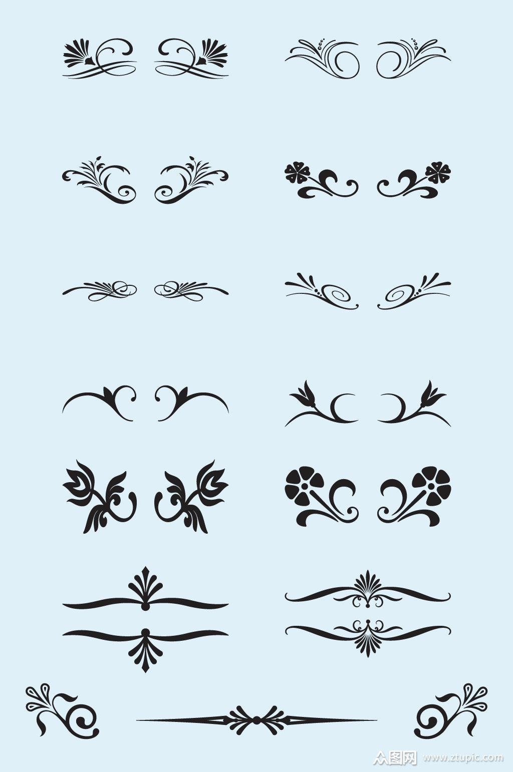 精美边框矢量花边欧式图标