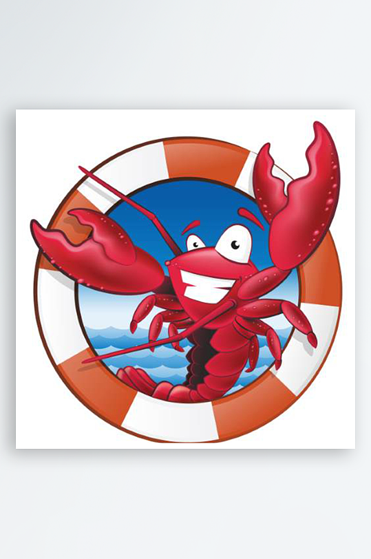 海鲜龙虾创意设计矢量素材-众图网