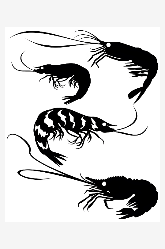 大虾海鲜矢量创意设计素材-众图网