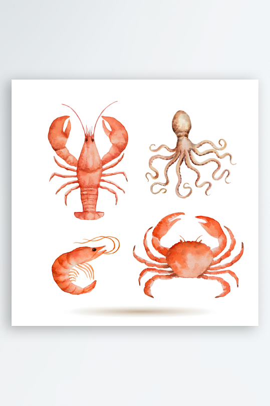 海鲜图标海鲜标志设计-众图网