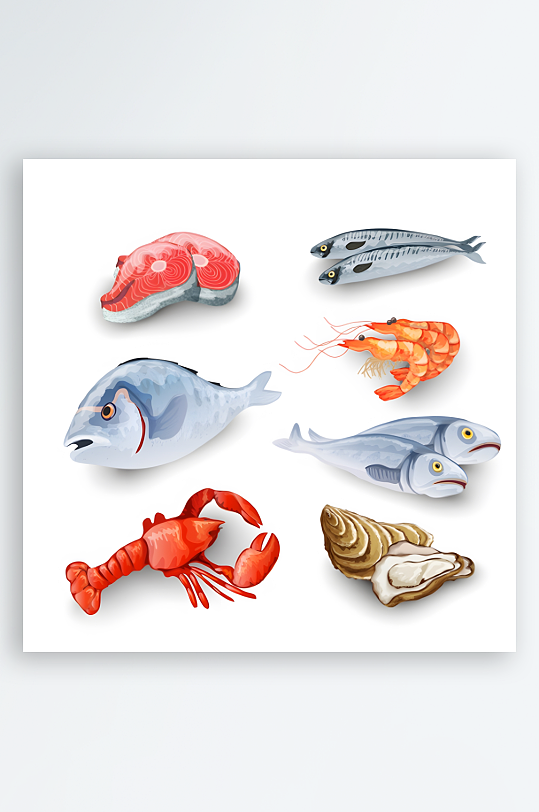 海鲜图标海鲜标志设计-众图网