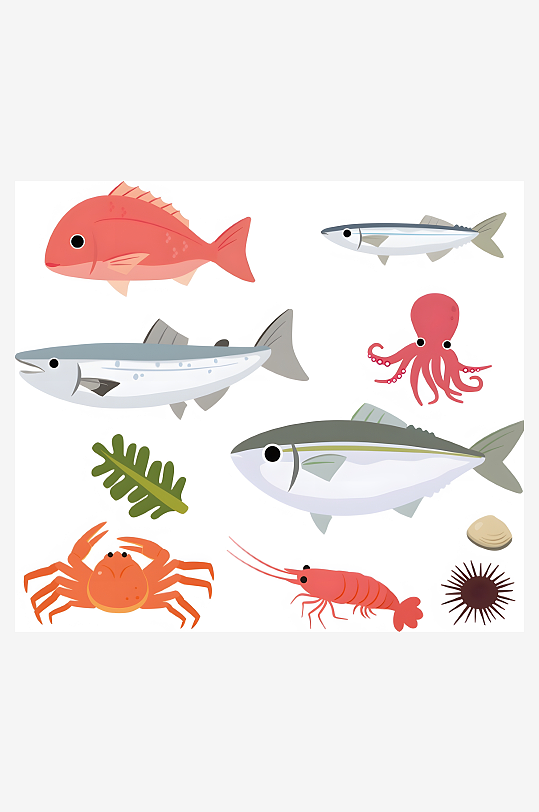 海鲜图标海鲜标志设计-众图网