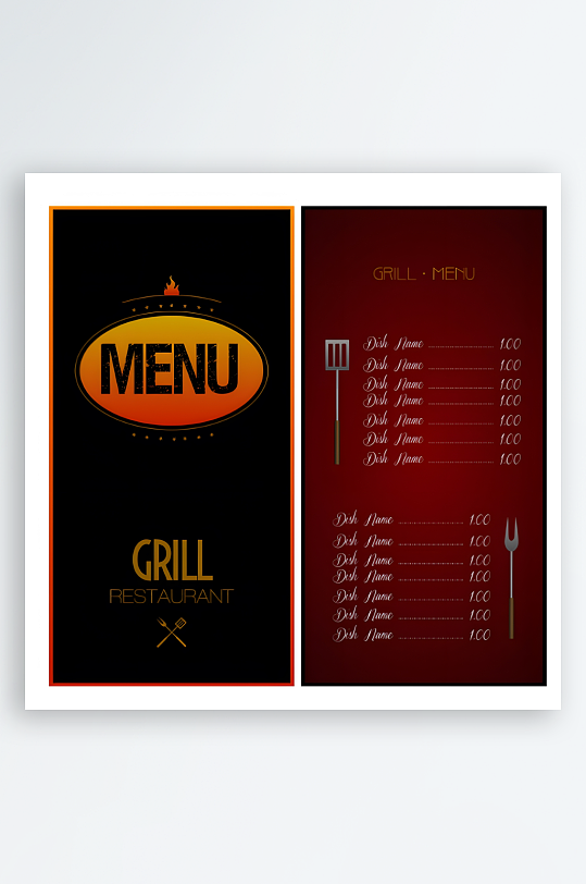 饭店菜单餐厅菜单-众图网