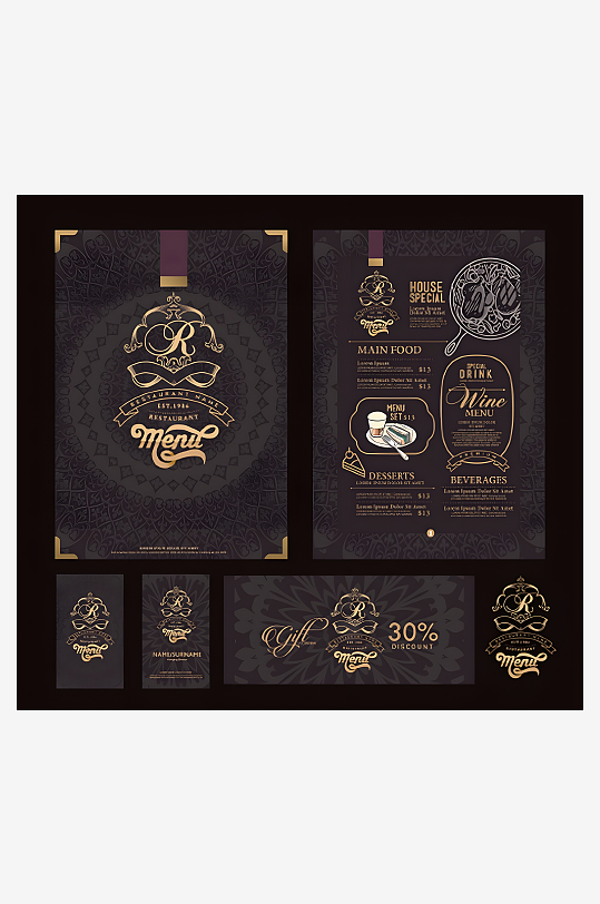 餐饮菜单餐厅菜单-众图网