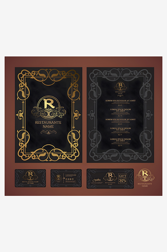 餐饮菜单餐厅菜单-众图网