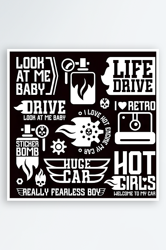 欧美风格图标标志素材-众图网