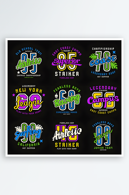 欧美风格图标标志素材-众图网