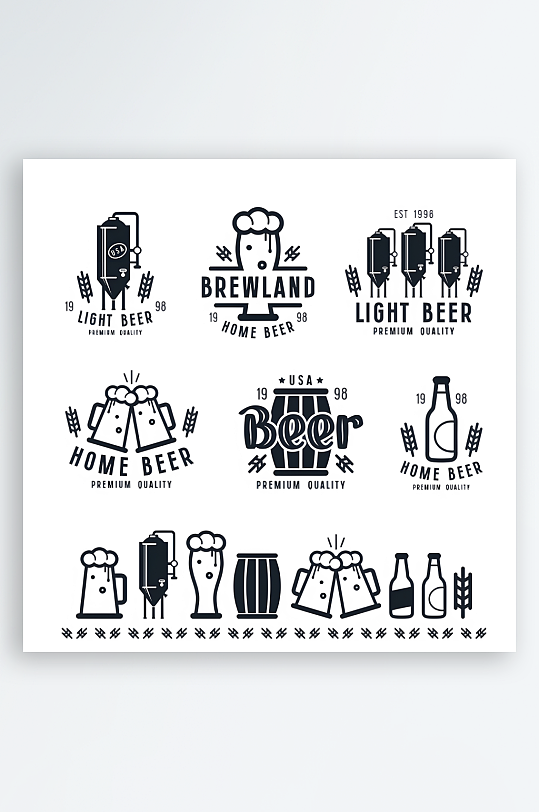 欧美风格图标标志素材-众图网