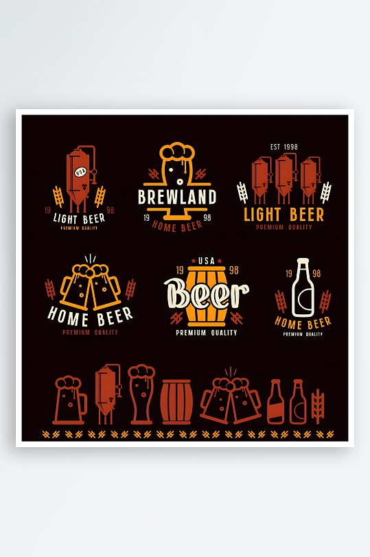 欧美风格图标标志素材-众图网