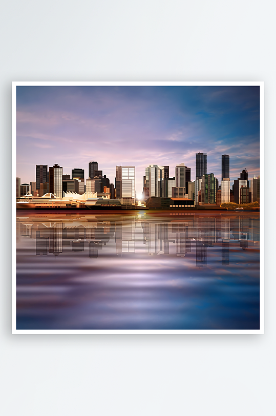 夜晚夜景风景海边夜景-众图网