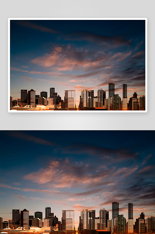 夜晚夜景风景海边夜景-众图网