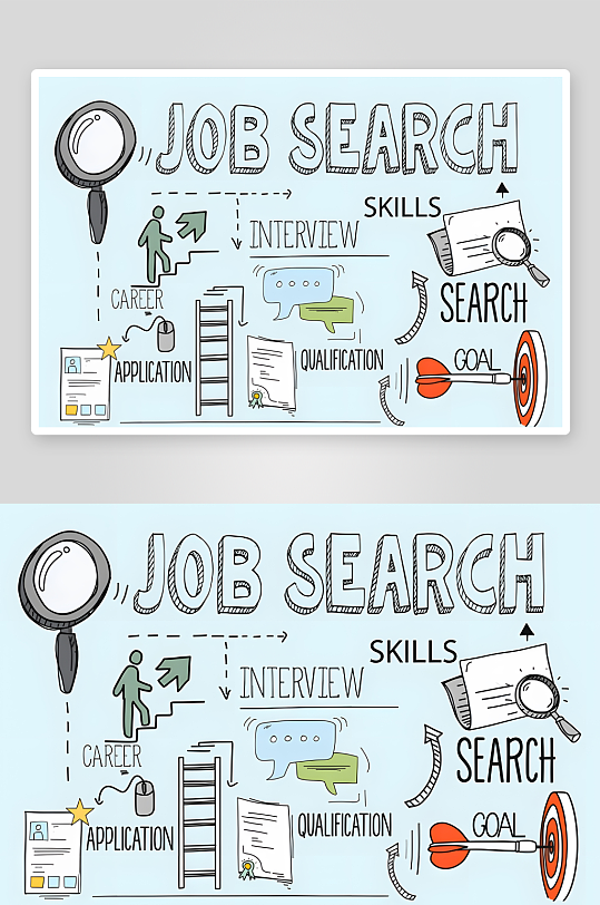 教育主题手绘插画设计素材-众图网