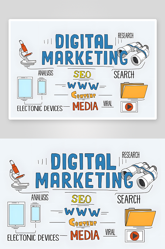 欧美手绘插画矢量创意设计素材-众图网