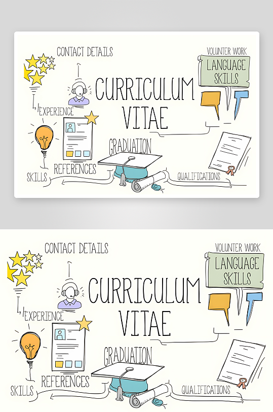 欧美手绘插画矢量创意设计素材-众图网