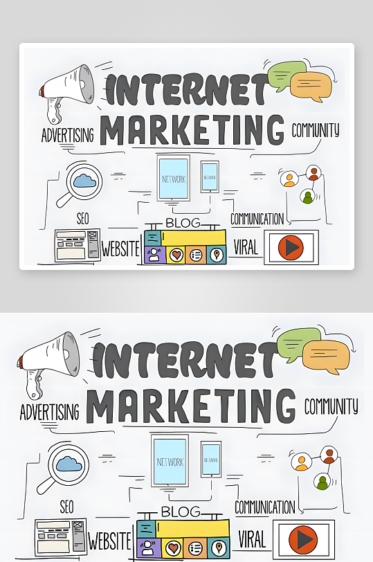 教育主题手绘插画设计素材-众图网