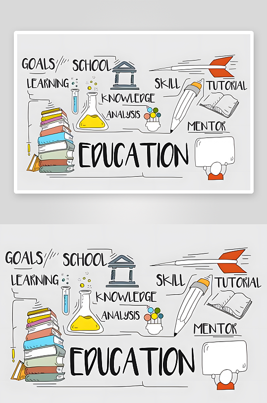 欧美手绘插画矢量创意设计素材-众图网