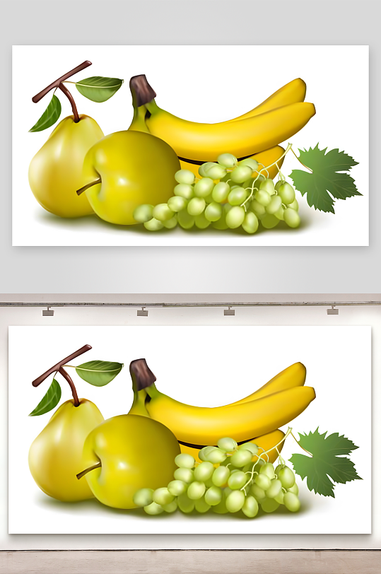 香蕉鸭梨矢量创意设计素材-众图网