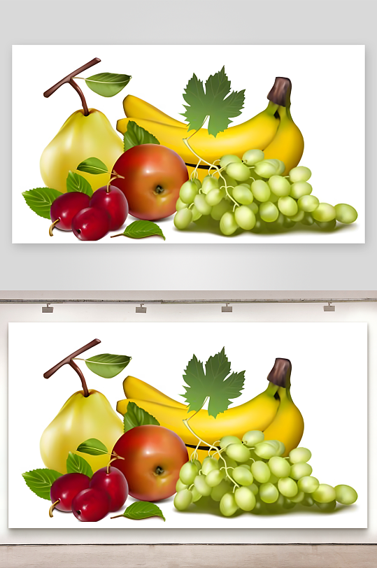 香蕉鸭梨矢量创意设计素材-众图网