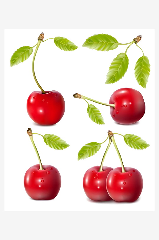 樱桃矢量创意设计素材-众图网