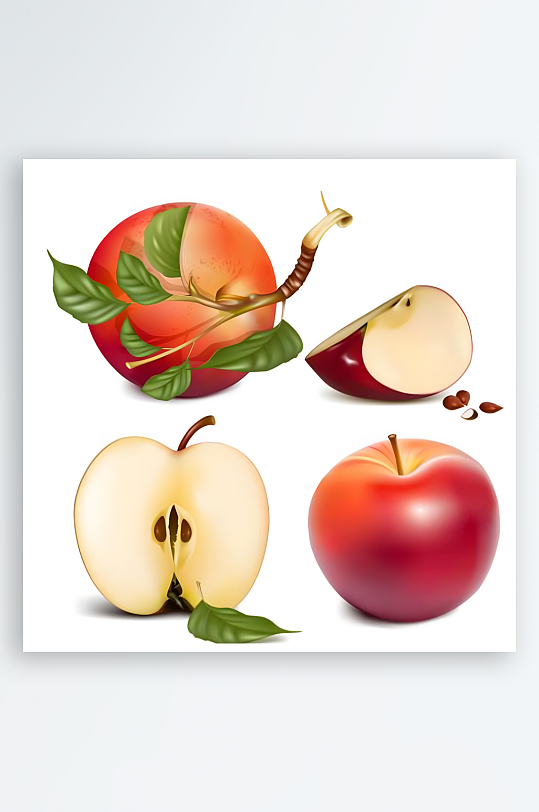 苹果矢量创意设计素材-众图网