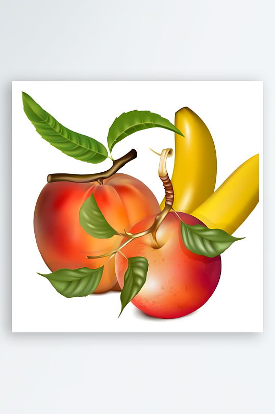 黄桃矢量创意设计素材-众图网