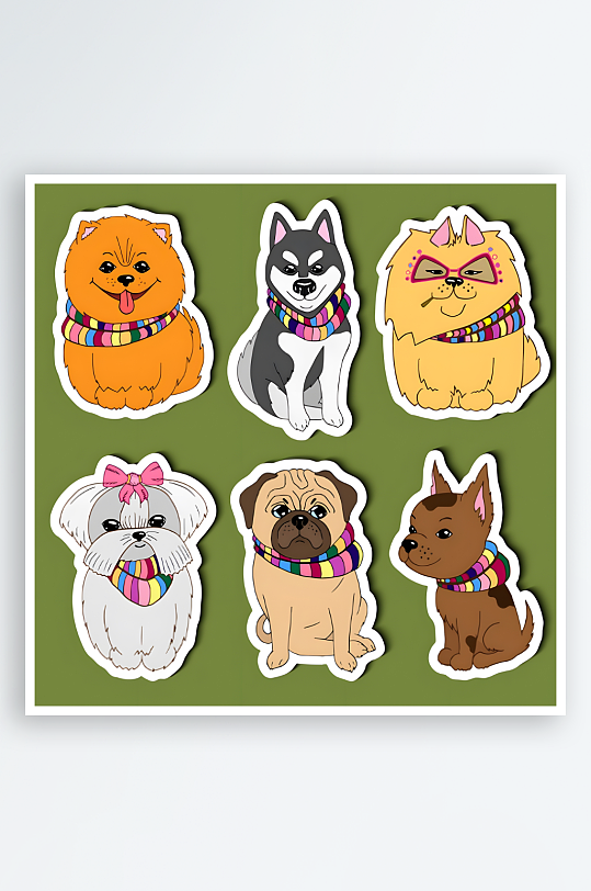 小狗矢量创意设计素材-众图网