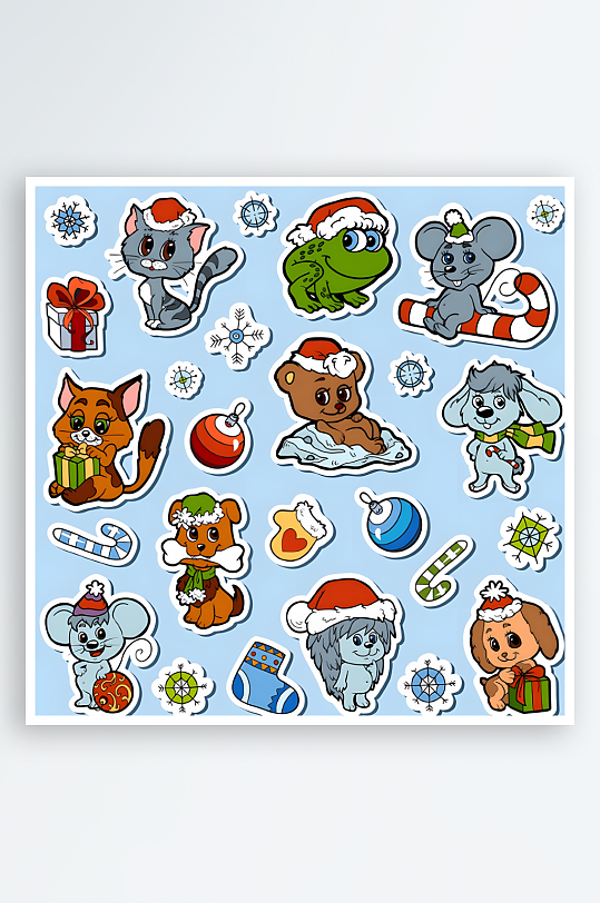 卡通动物矢量创意设计素材-众图网