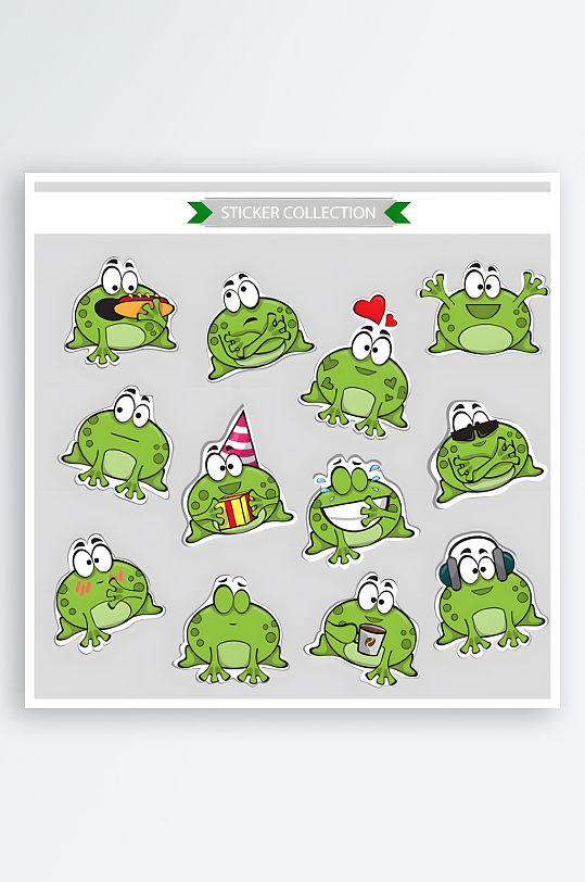 青蛙矢量创意设计素材-众图网