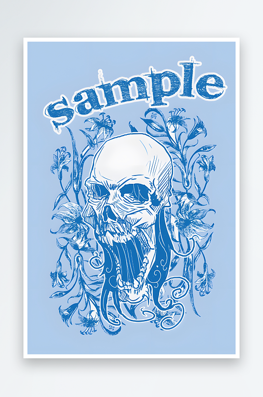 哥特摇滚骷髅矢量创意设计素材-众图网