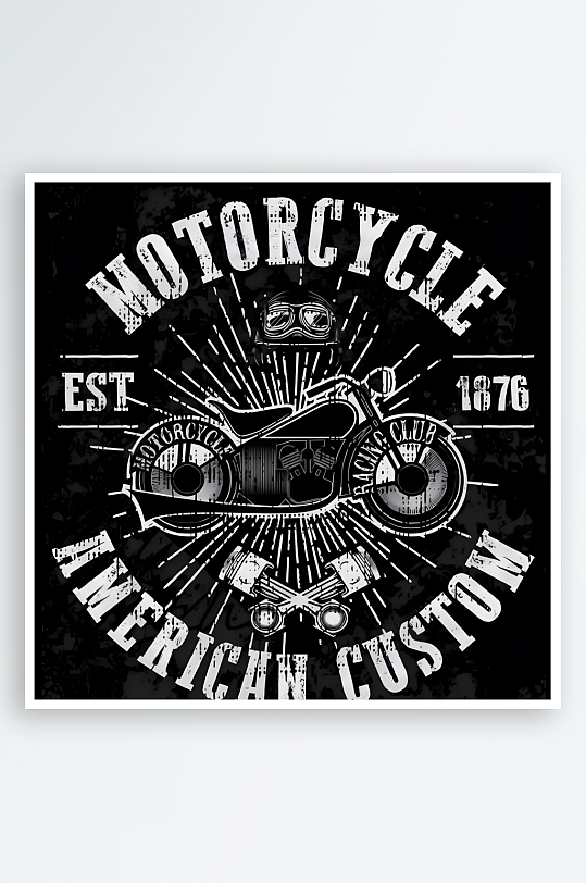 哥特摇滚骷髅矢量创意设计素材-众图网