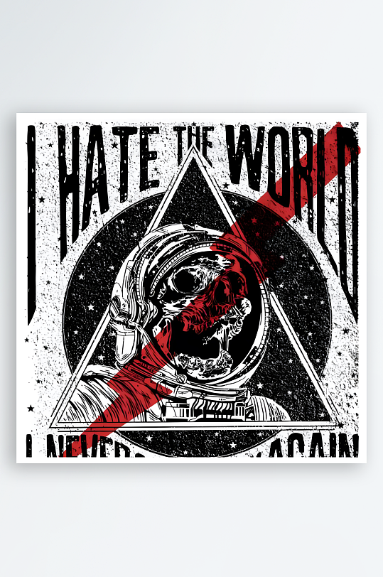 哥特摇滚骷髅矢量创意设计素材-众图网