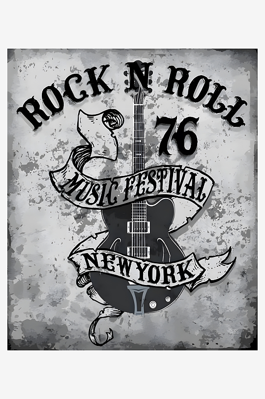 哥特摇滚骷髅矢量创意设计素材-众图网