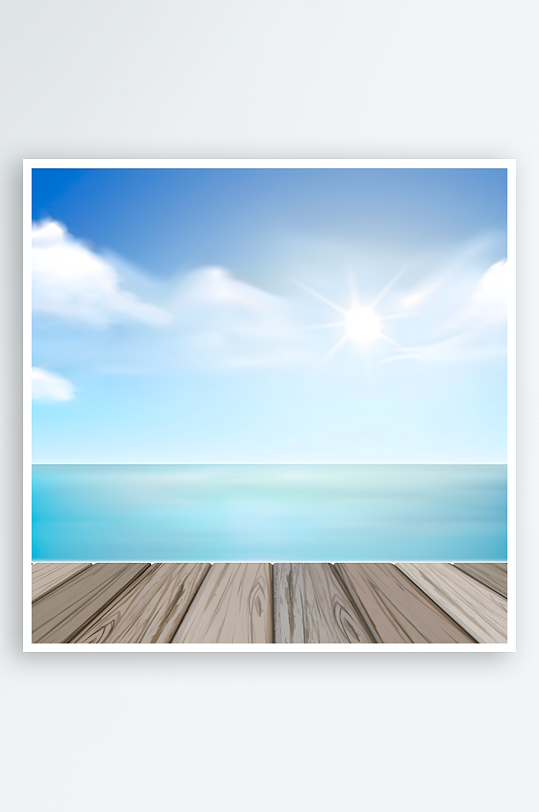海边岸边海岸地板矢量创意设计素材-众图网