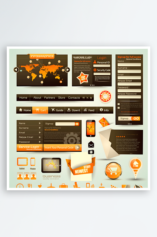 网站按钮网页按钮-众图网