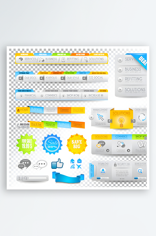 网站按钮网页按钮-众图网