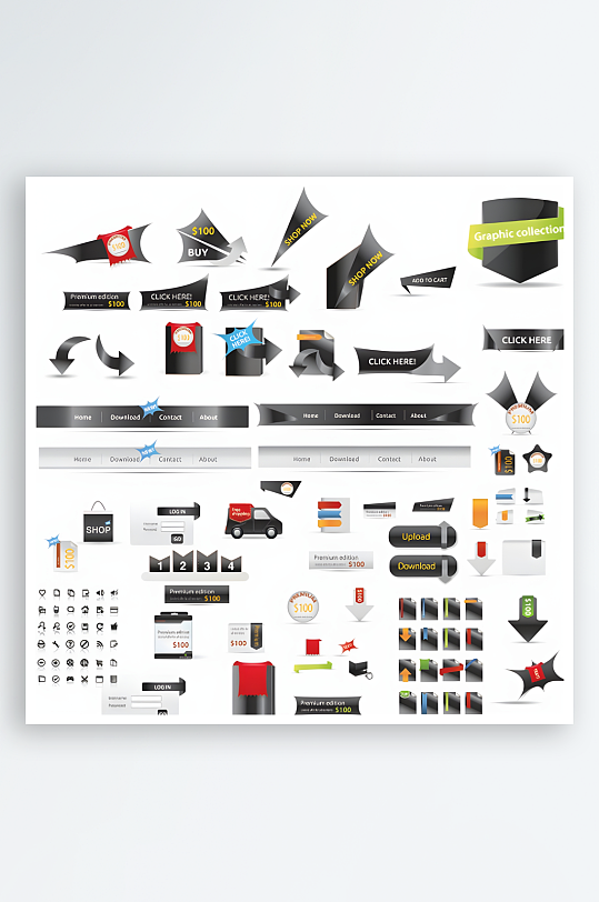 网页按钮网站按钮-众图网