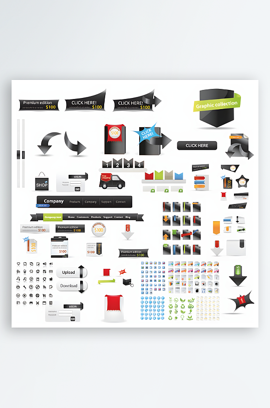 网页按钮网站按钮-众图网