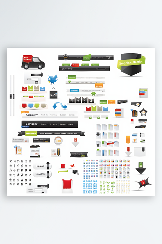 网页按钮网站按钮-众图网