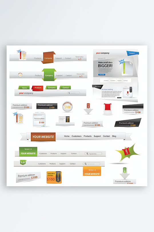 网页按钮网站按钮-众图网