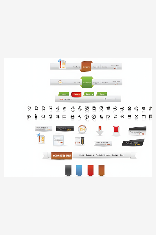 网页按钮网站按钮-众图网