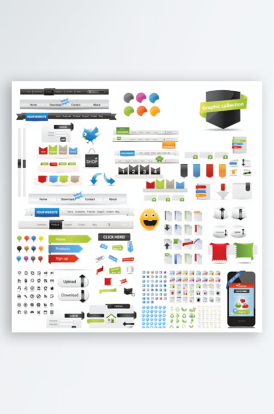 网页按钮网站按钮-众图网