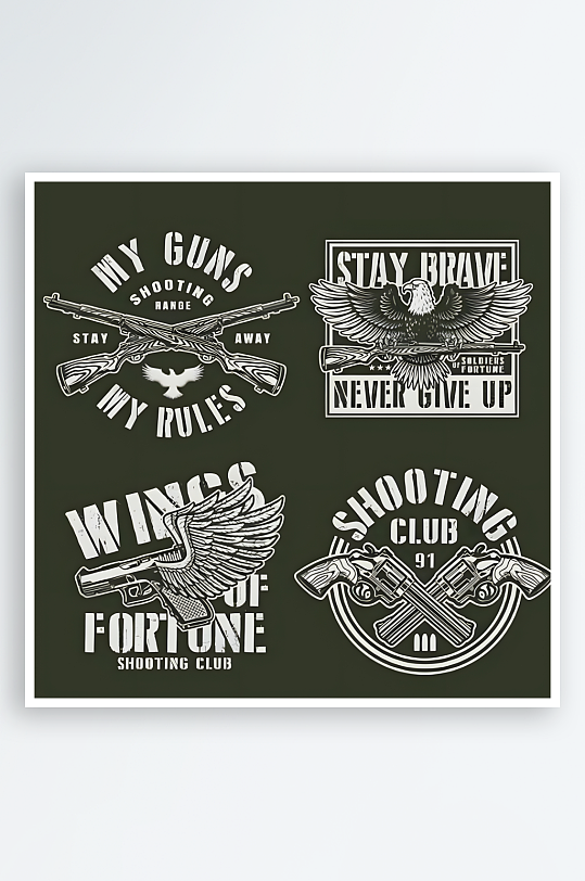 军事风格图标军迷标志-众图网