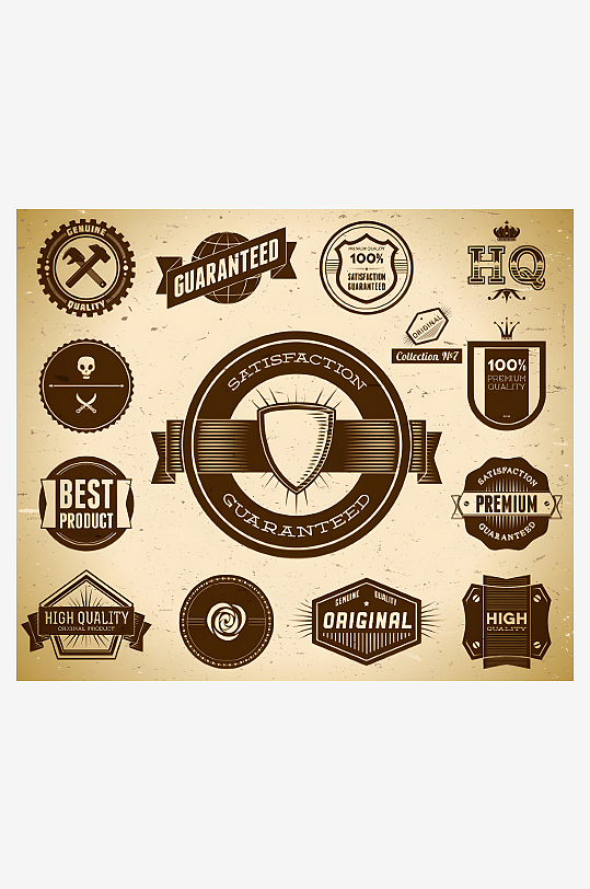 复古商品图标产品标志-众图网