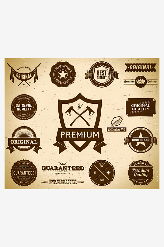 复古商品图标产品标志-众图网