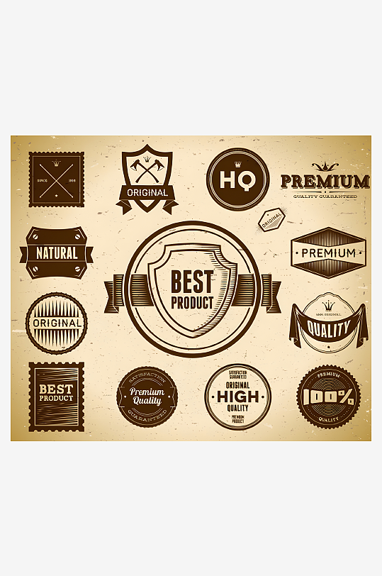 复古商品图标产品标志-众图网