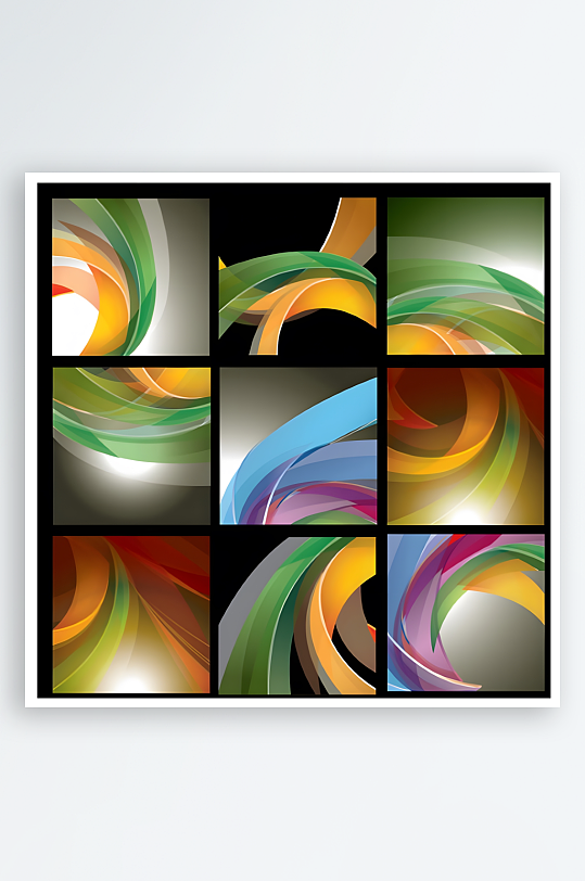 绚丽光影线条背景素材-众图网