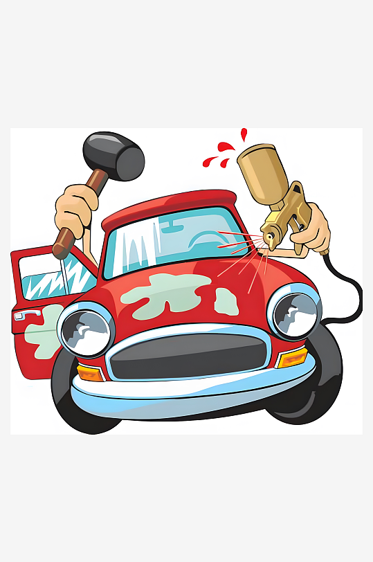 洗车矢量创意设计素材-众图网